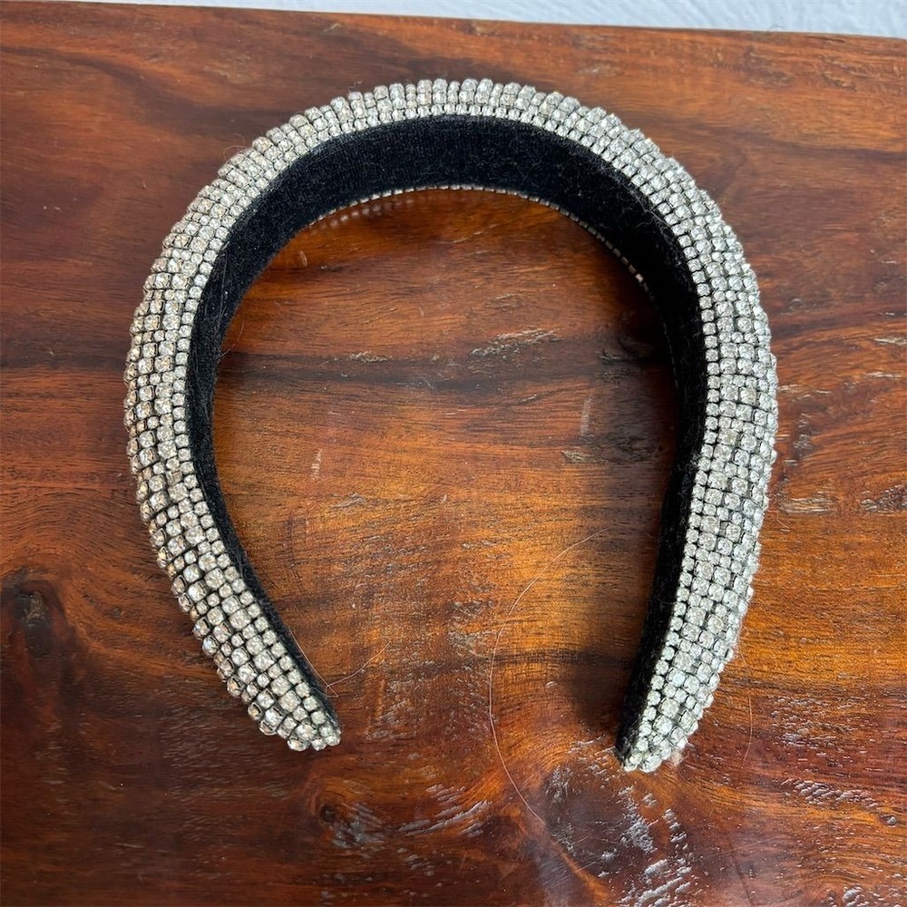 Women's Silver Wedding Headband with Rhinestones